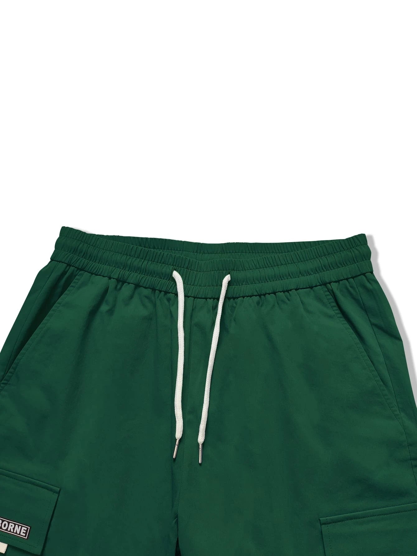 Manfinity Hypemode Men Letter Graphic Flap Pocket Drawstring Waist Cargo Pants, Back to School