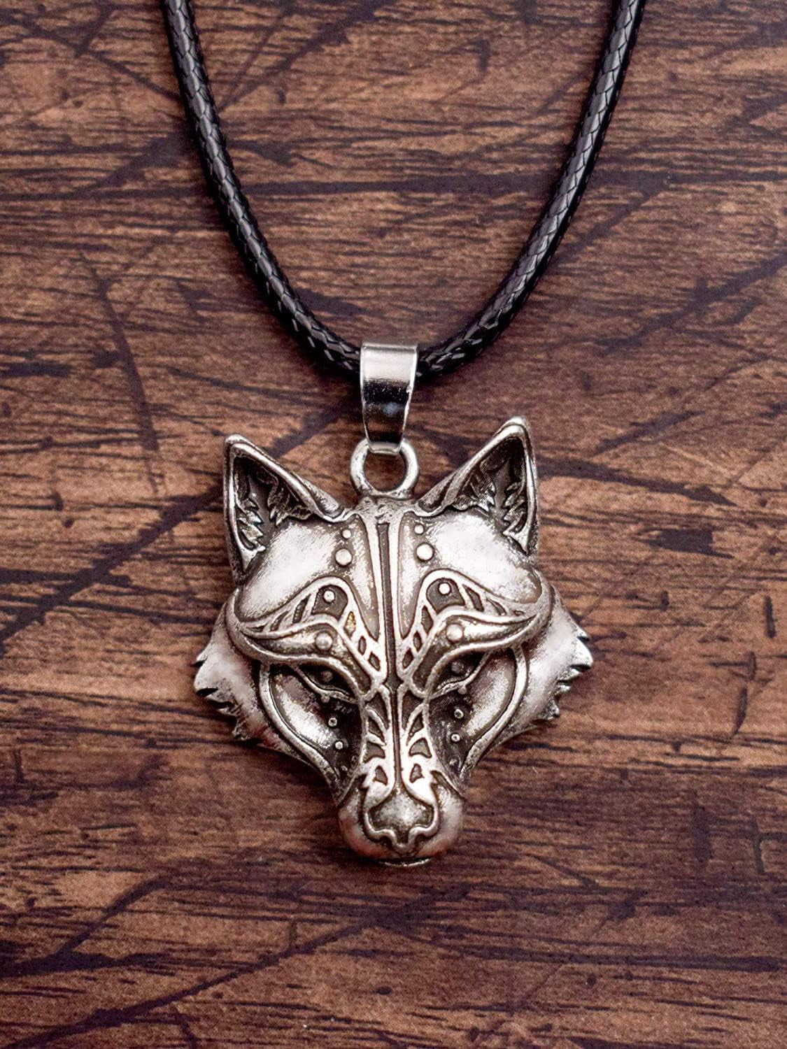 Wolf Necklace, Viking Wolf Head Pendant, Wolf Necklace Collection, Wolf Jewelry Gift for Men and Women